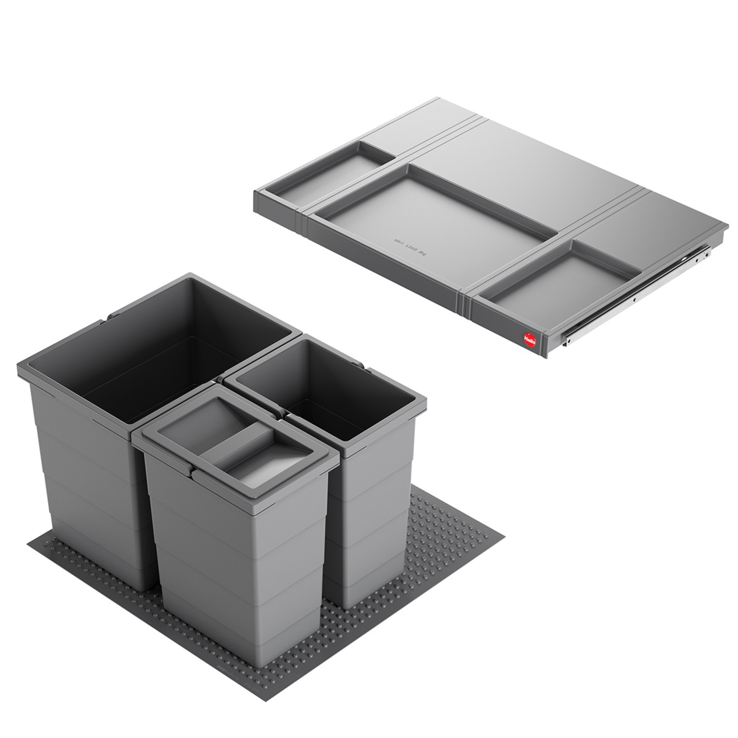 Hailo allegro c.60 cm h.295 mm 18+2x8l anthracite 