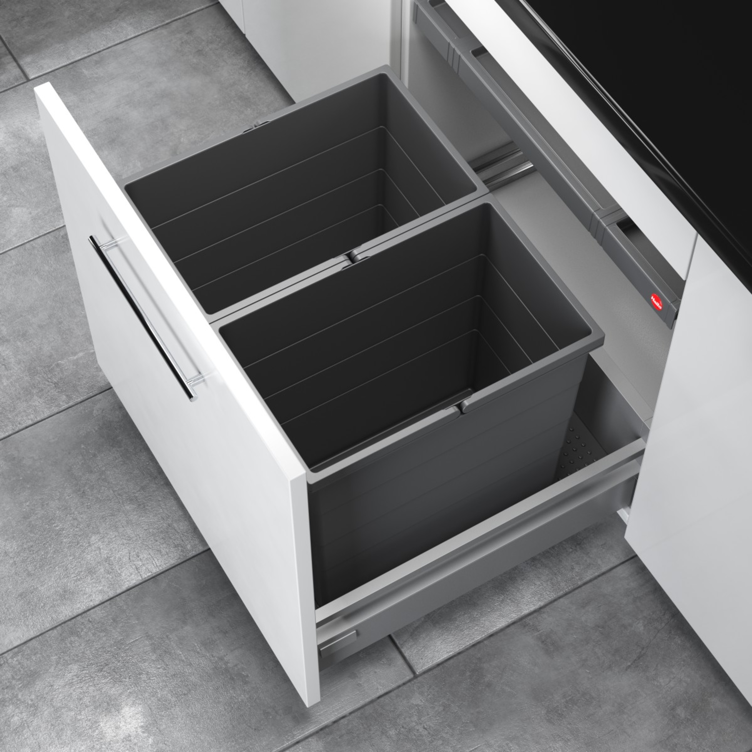Hailo allegro c.60 cm h.380 mm 2x28l anthracite 