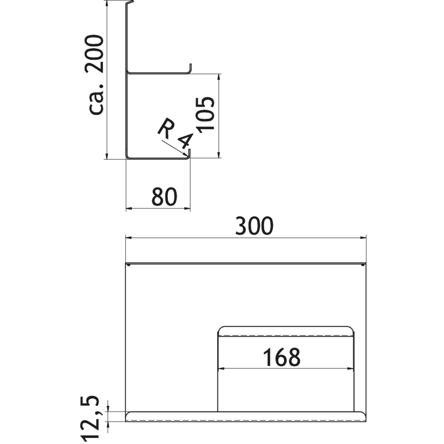 TransFORM kruiden&flessenrek zwart 195x300x110mm