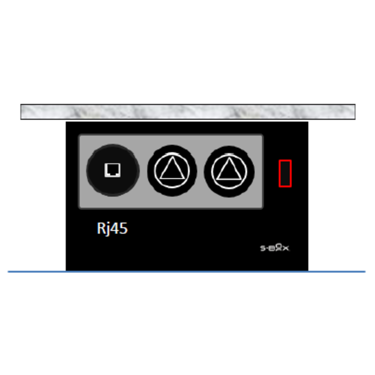 S-box chameleon nl-d-l  (2 prises + rj45)  