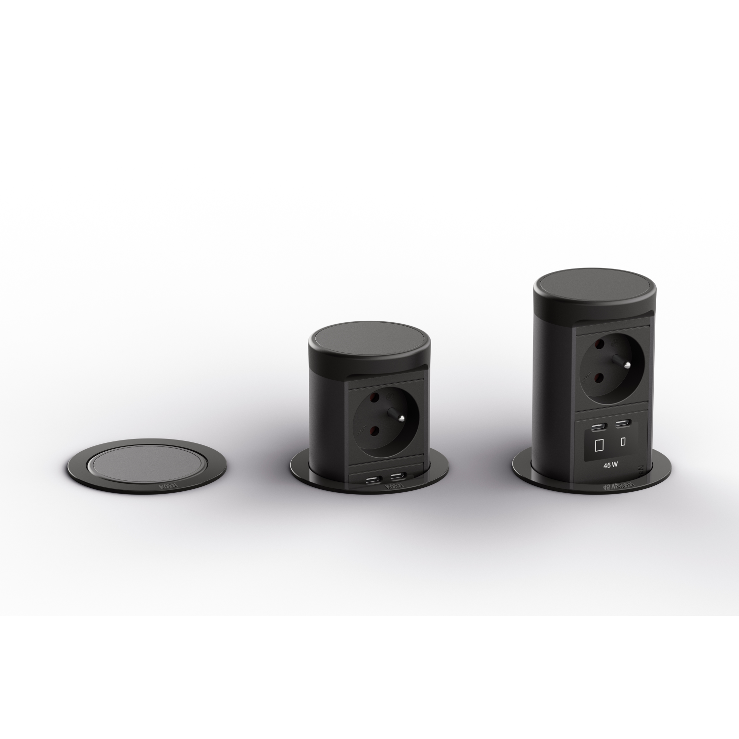 Elevator 2 zwart mat b-f 1 st+usb charger C/C