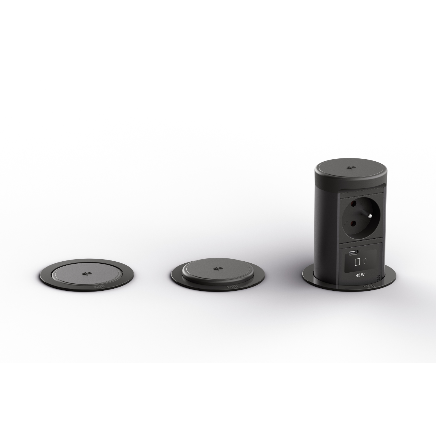 Elevator 2 rvs-look b-f 1 st+usb charger C+QI
