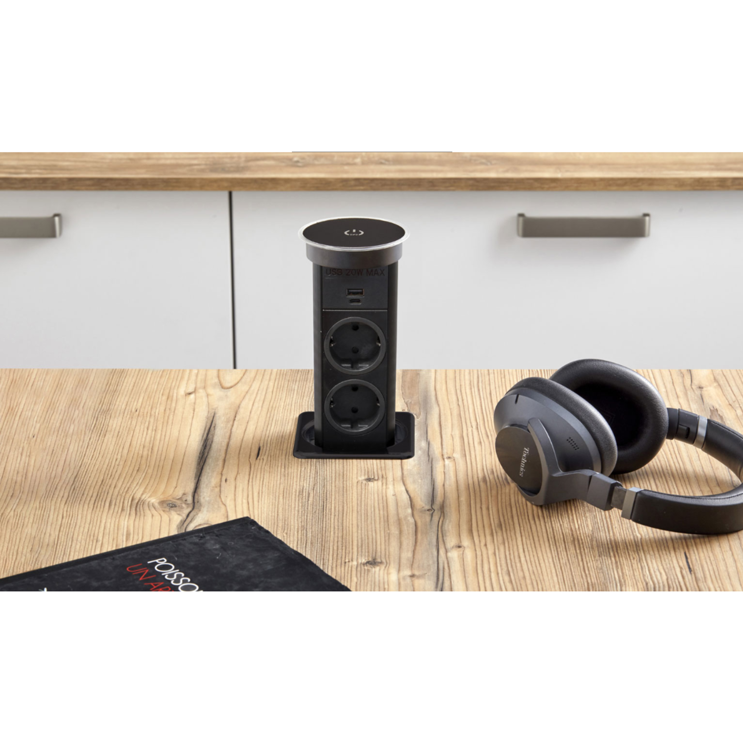 AUTOMATIK ZWART NL-D- 2 ST + USB A/C + QI