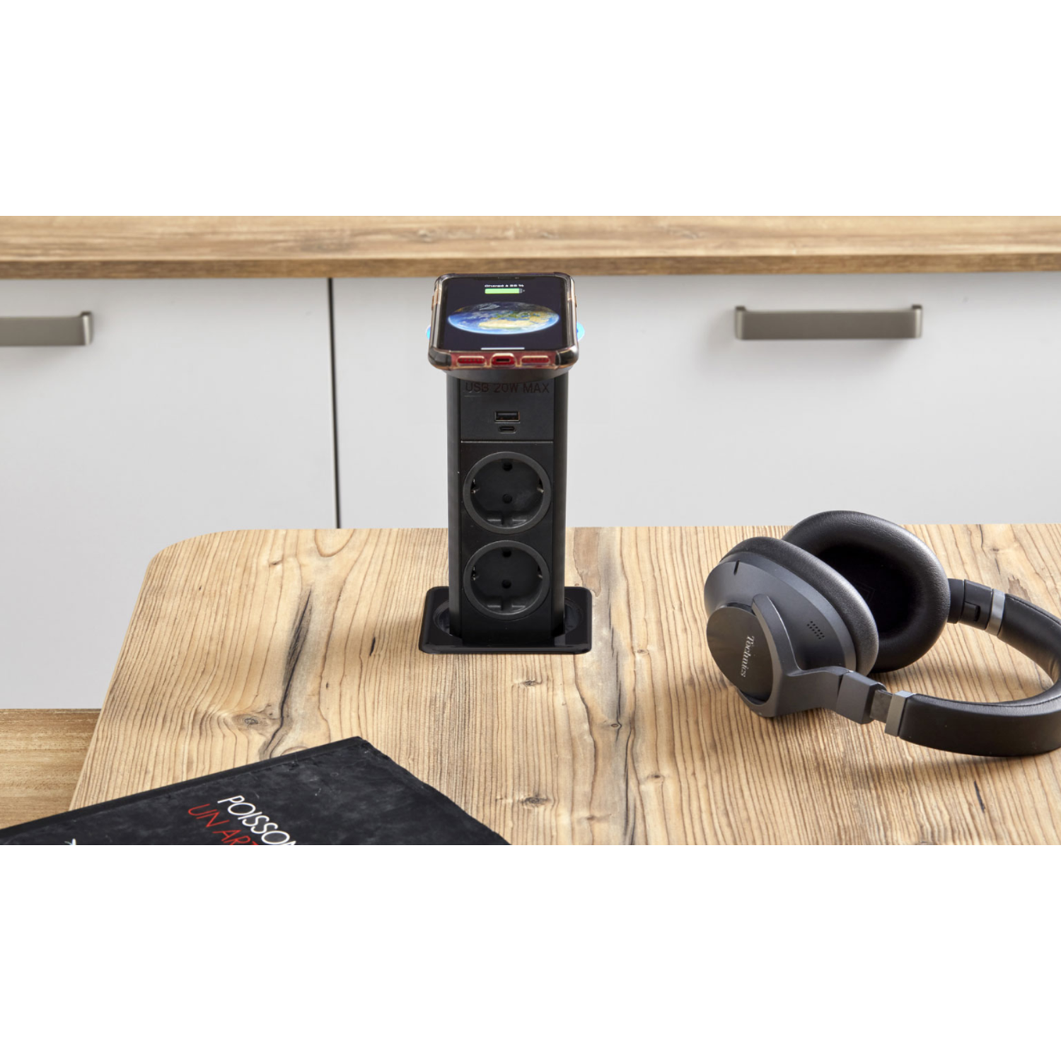 AUTOMATIK ZWART NL-D- 2 ST + USB A/C + QI
