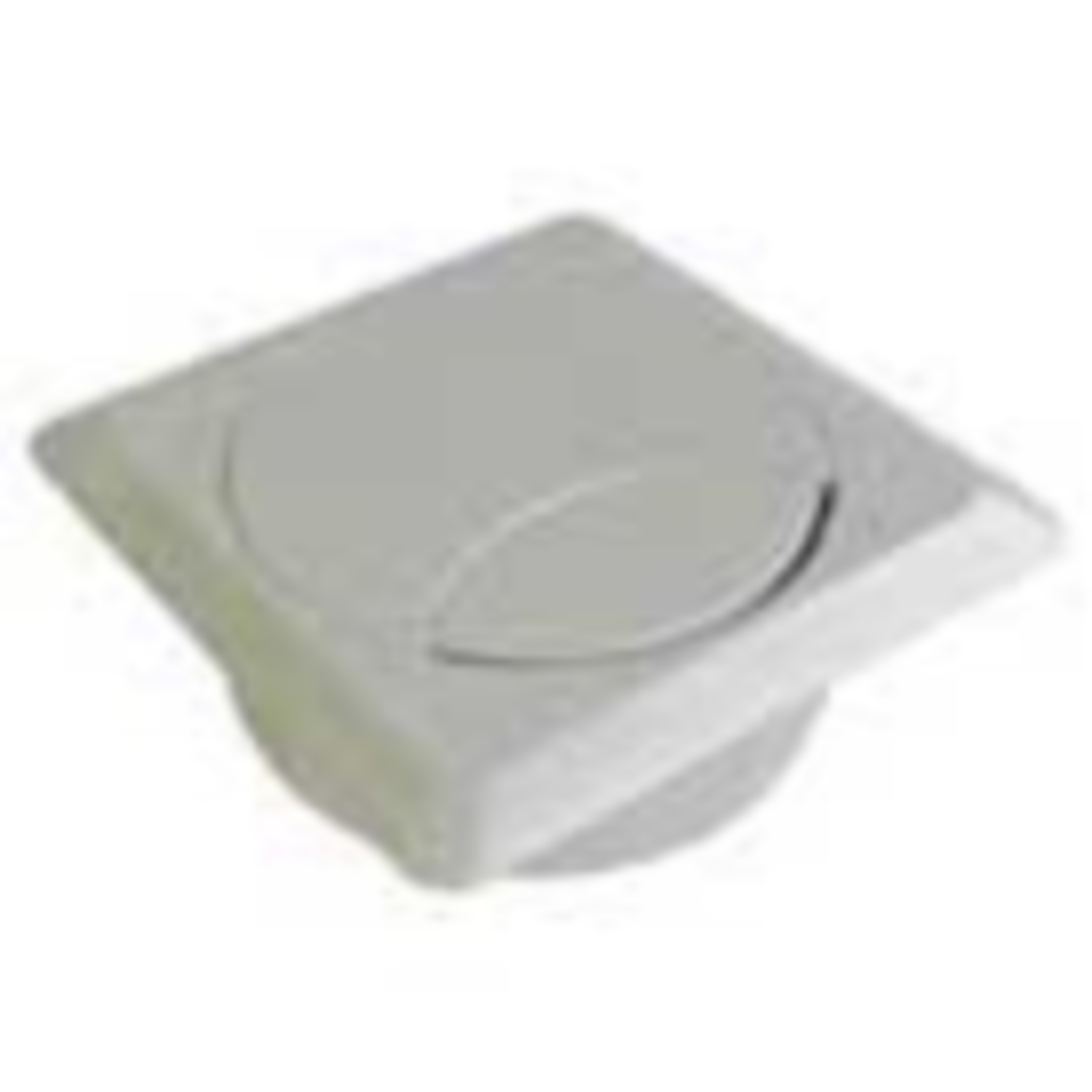 Passe cable 93x93mm plastique inox-look  percage diametre 80mm