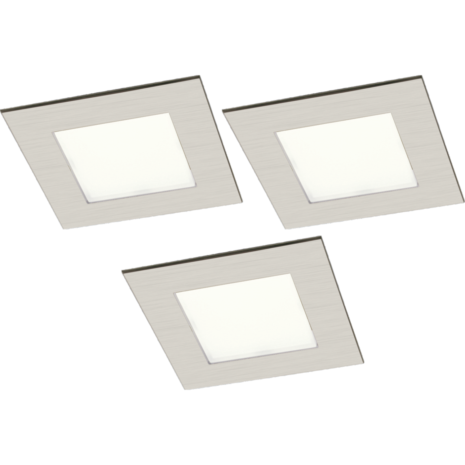 LD8004 ledset inb.3x3W 3000K alu look +dimbare konverter+2000mm kabel