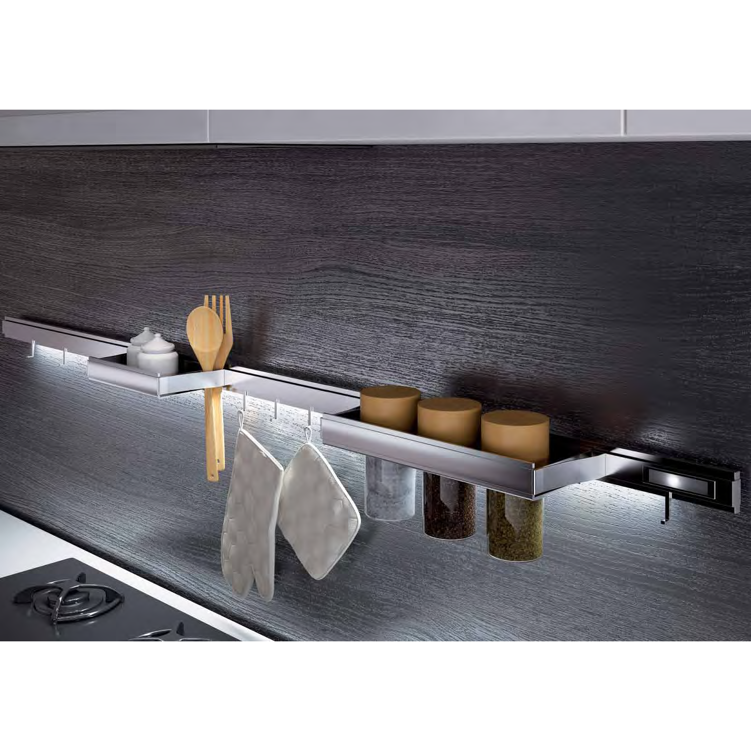 Wing relingstang rvs look+led 1200x15x45mm+4 haken