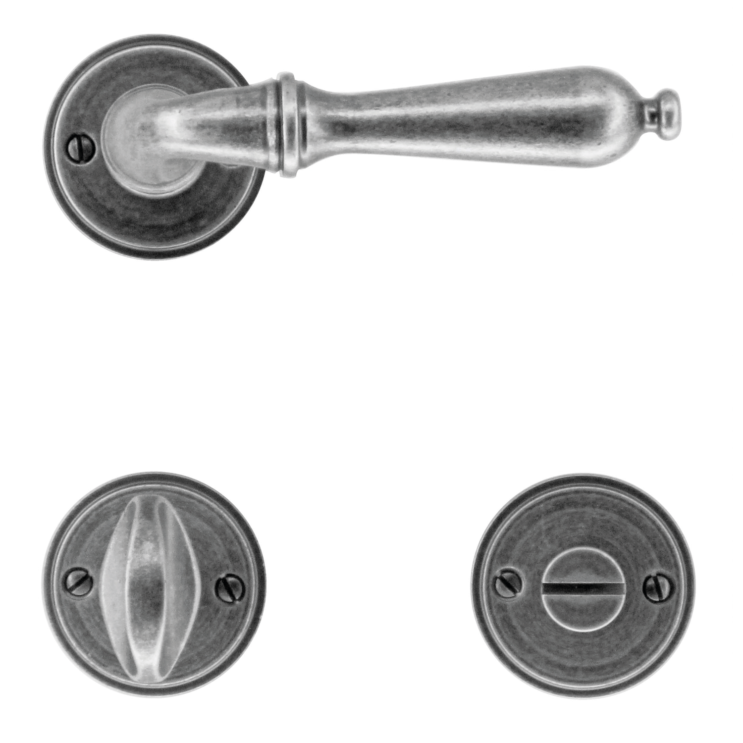 Deurkruk Pro da vinci old silver r+wc