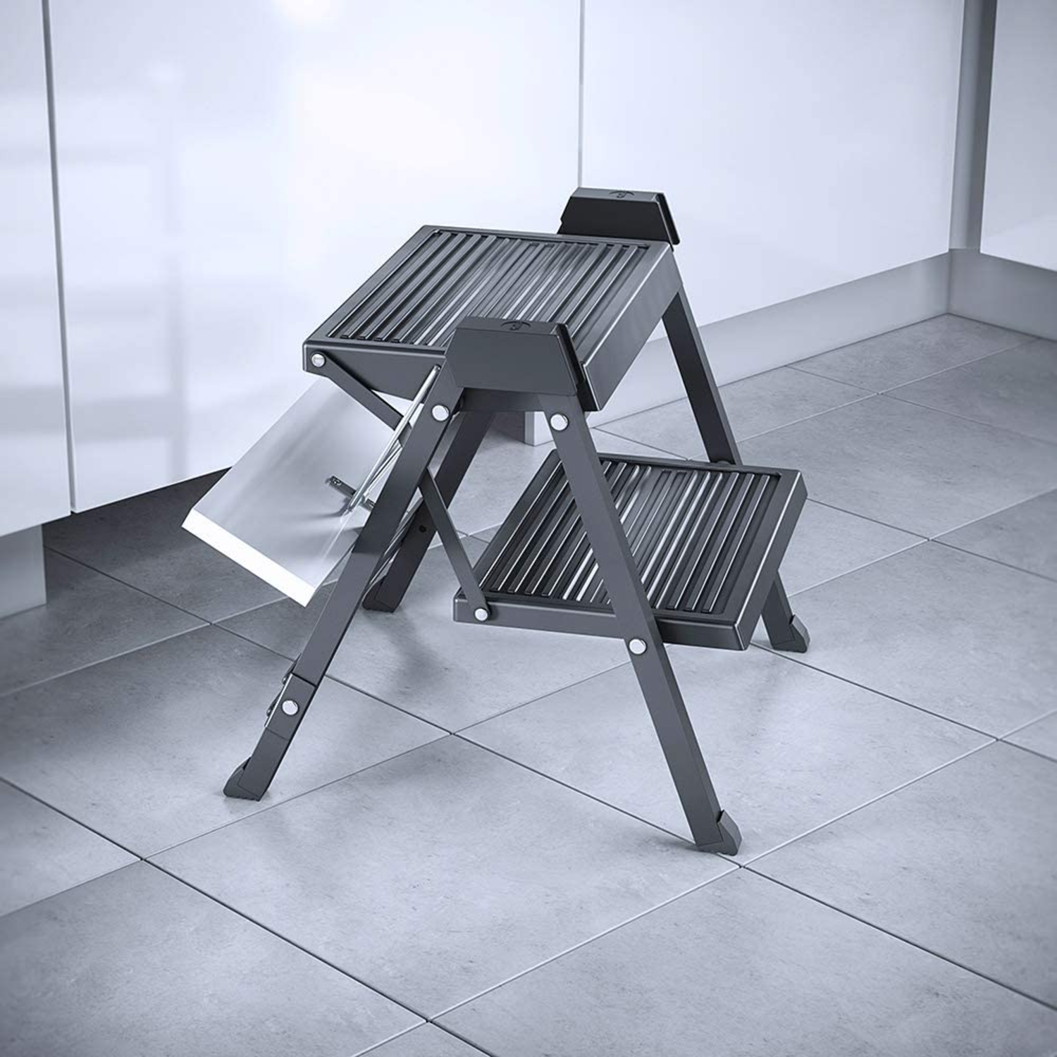 Hailo step-fix escabeau antracite/noir  