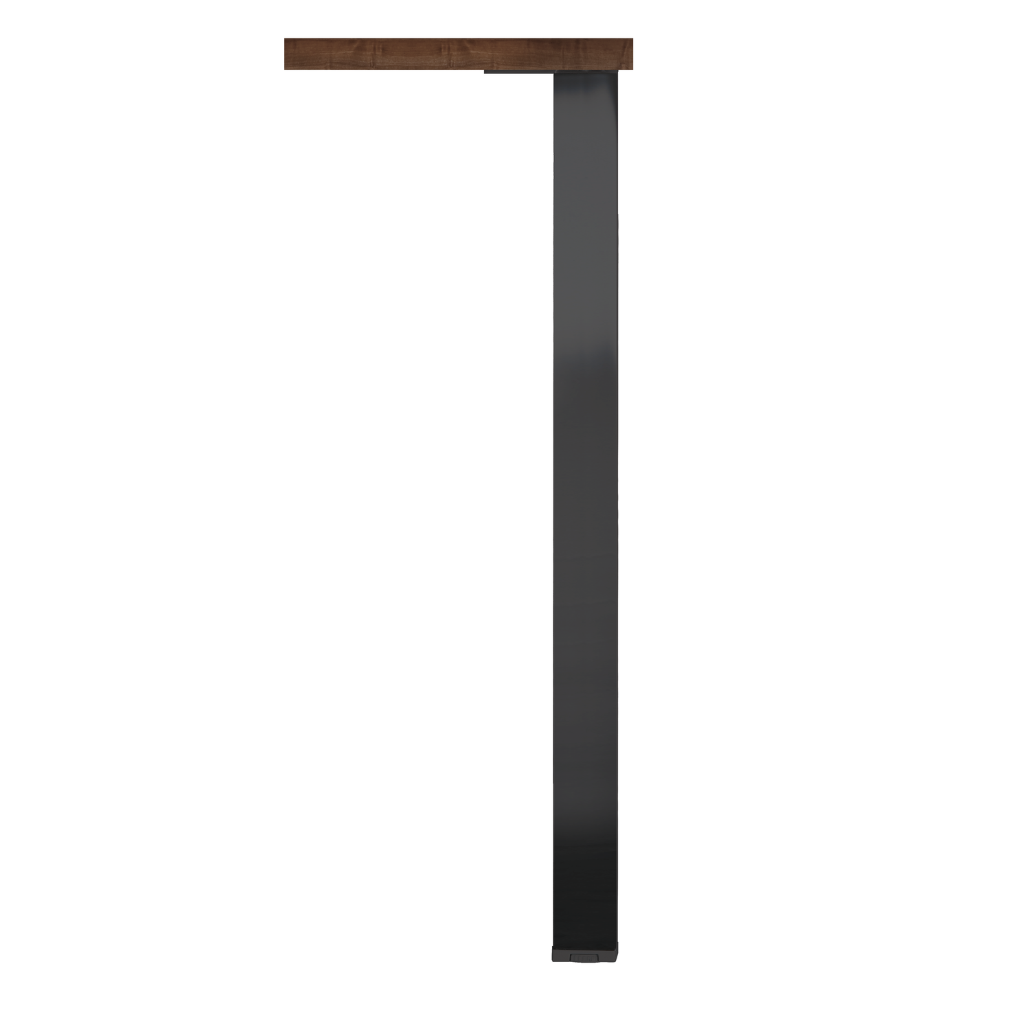 Tafelpoot q50 zwart mat 50x50mm h71 regelbaar