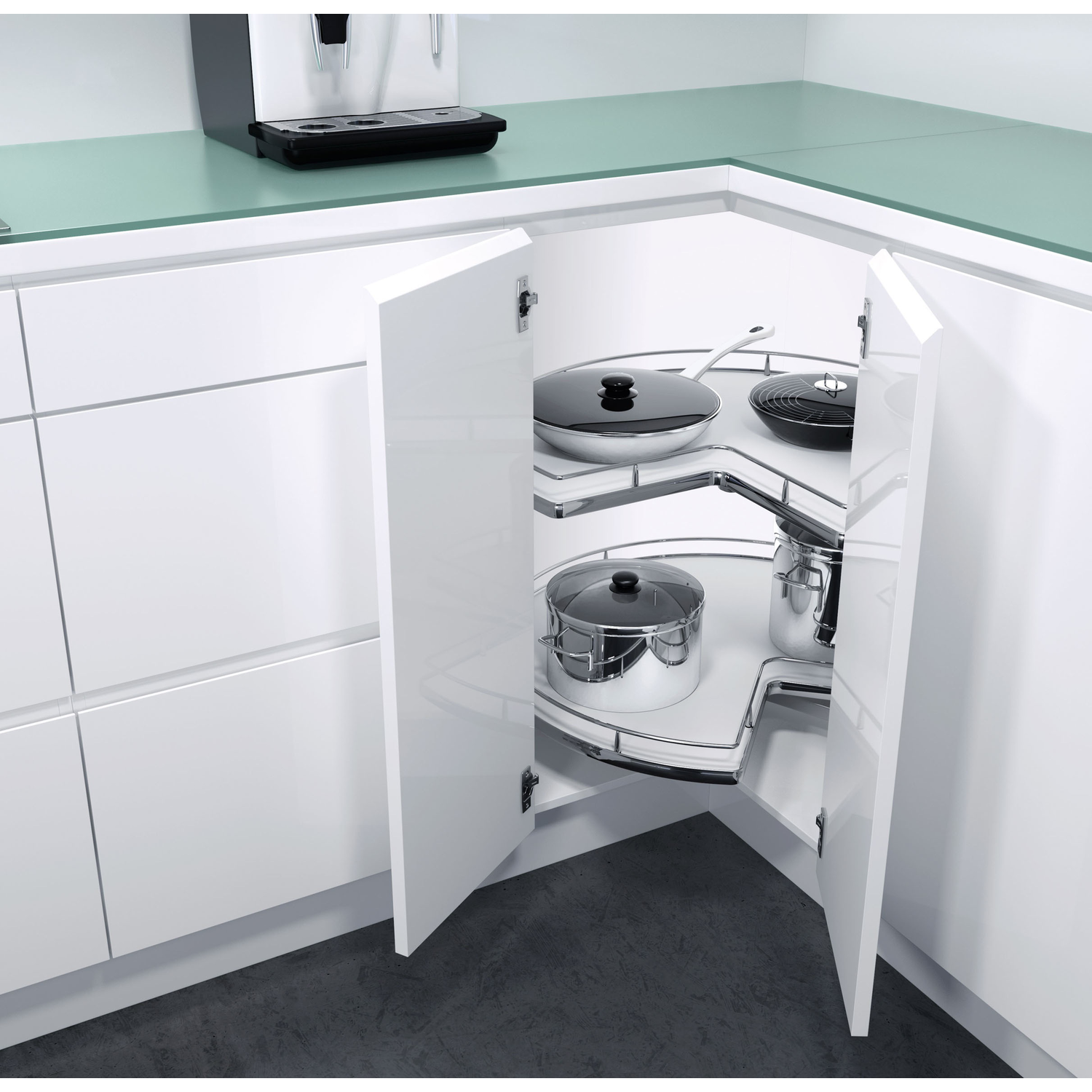 Maxx Corner k800 3/4 chroom/wit-d680