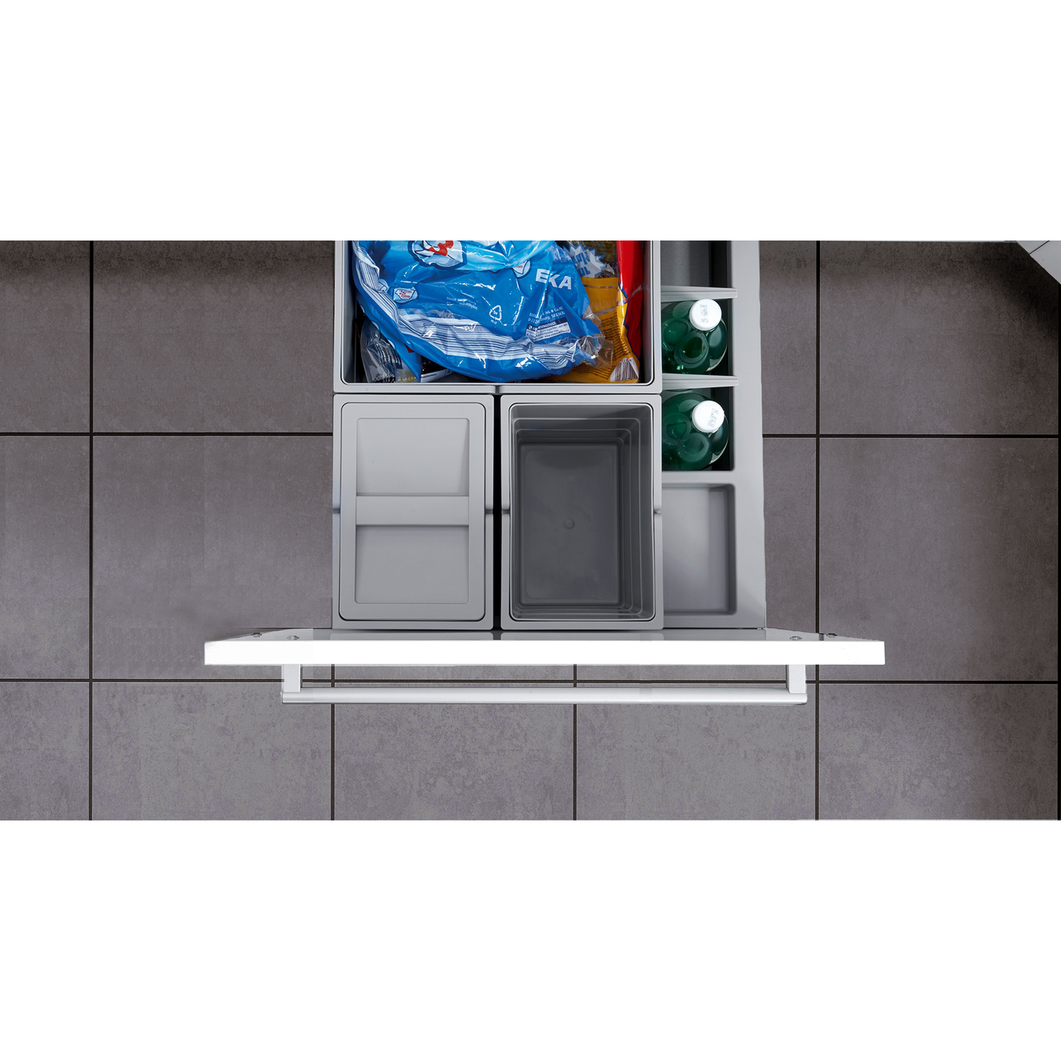 Hailo separato poubelle k 50 cm 35l 18l + 2x8,5l 
