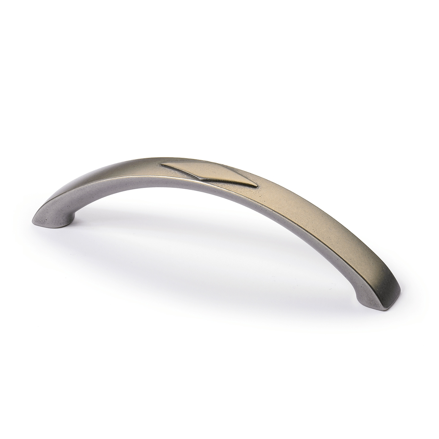 Poignée Bracara, entraxe de perçages 96, L 114 mm, B 15 mm, H 32 mm, aspect étain