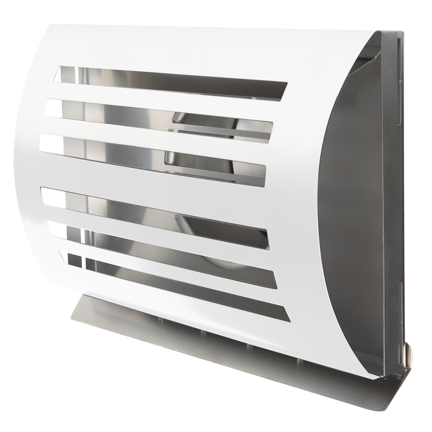 Paneir delta jalousie inox/blanc d.150mm 