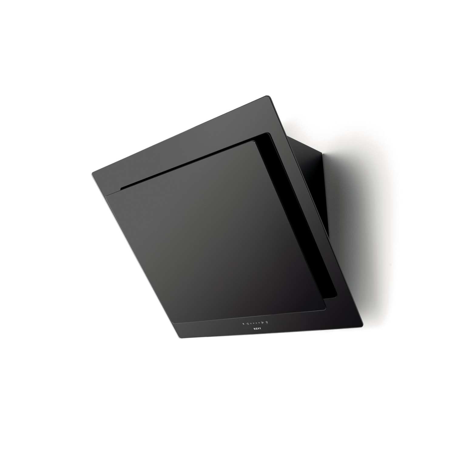 Novy Vision 75 cm zwartglas Zwart wanddampkap rec