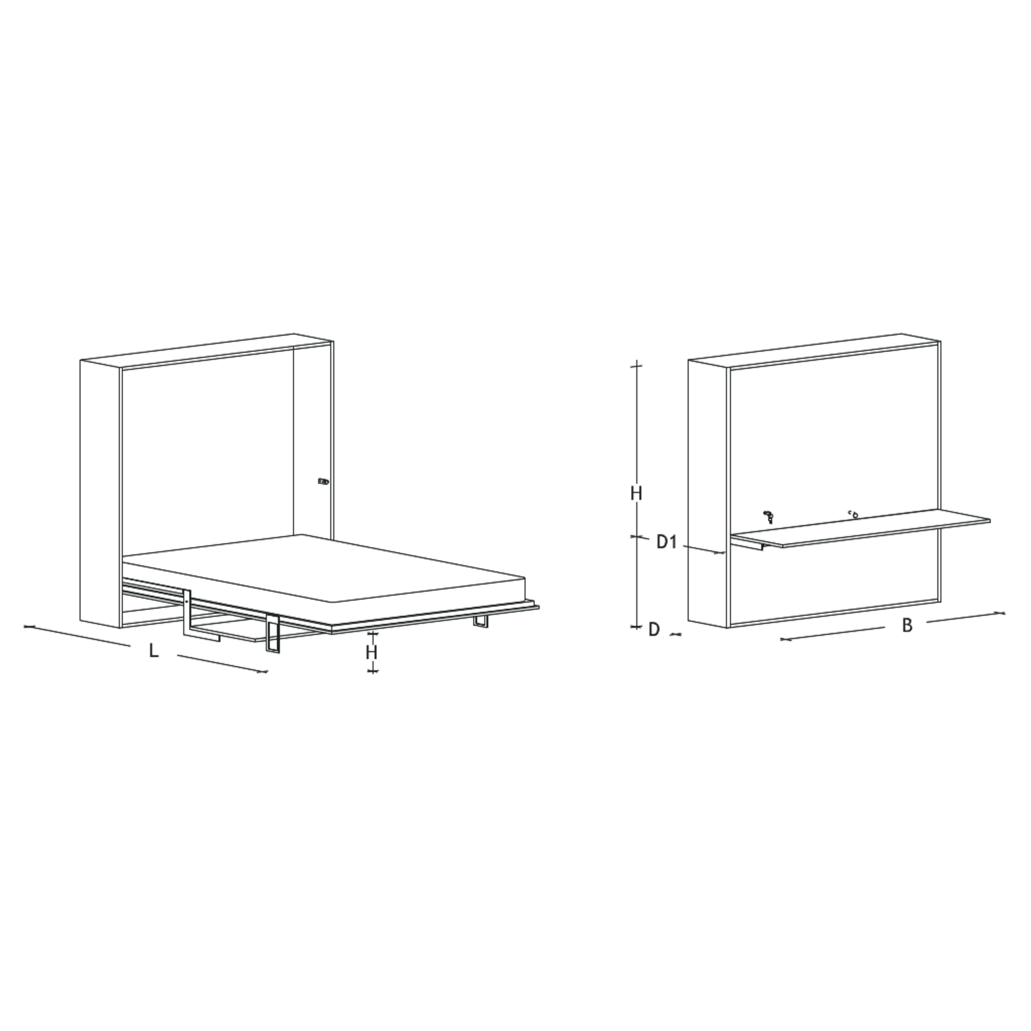 Click v top lit escamotable 163x202 