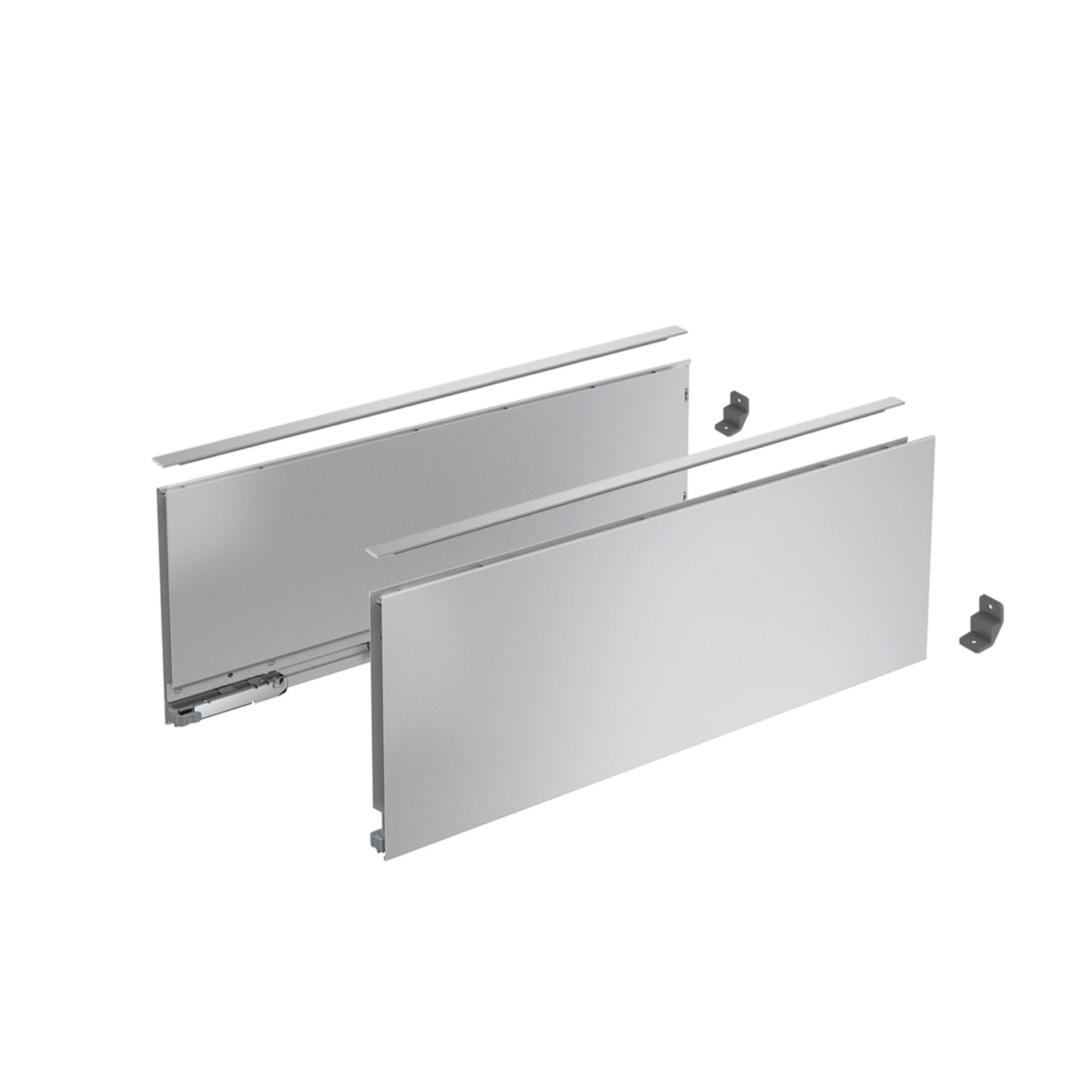 AvanTech YOU set côté tiroir h187 l550mm argenté g/d sans Fixation Frontal e