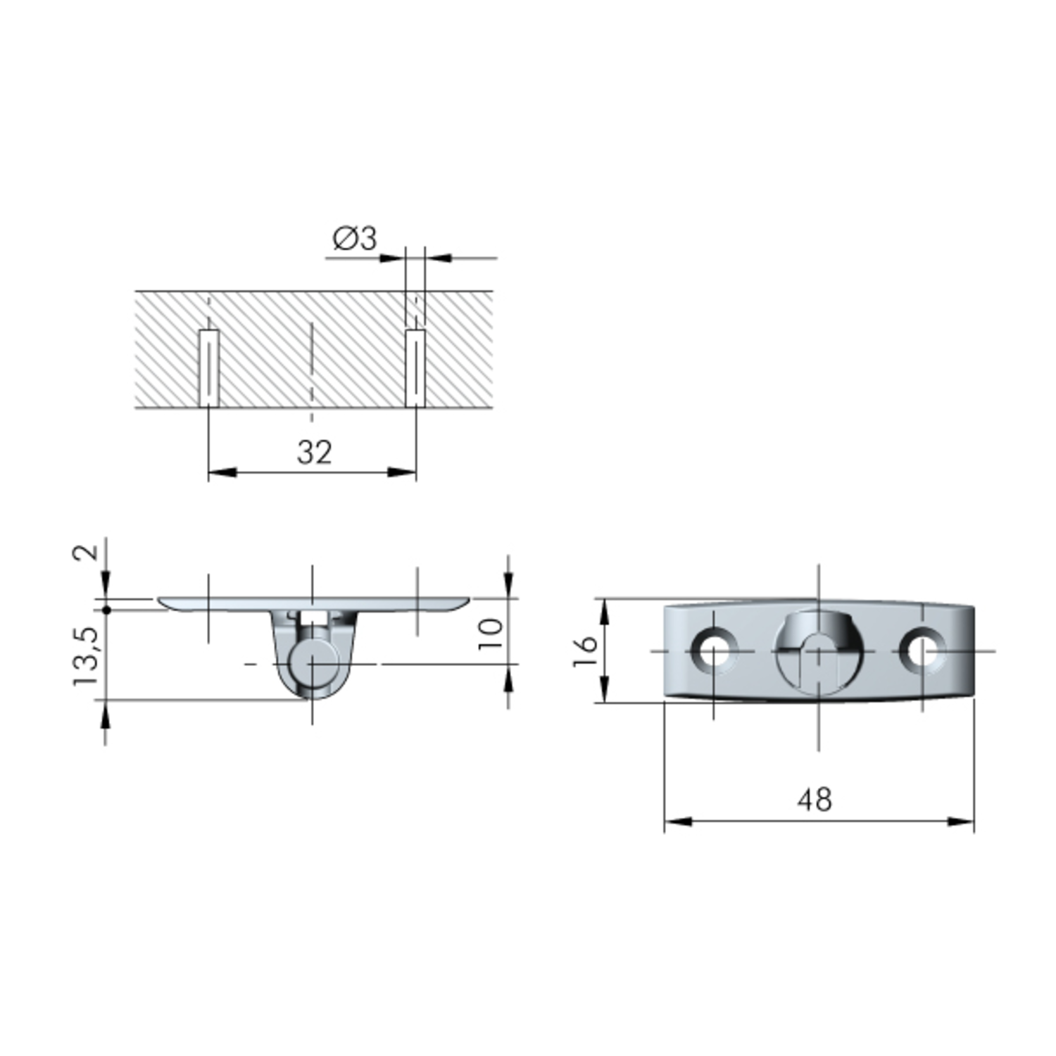 Fixation porte K12 