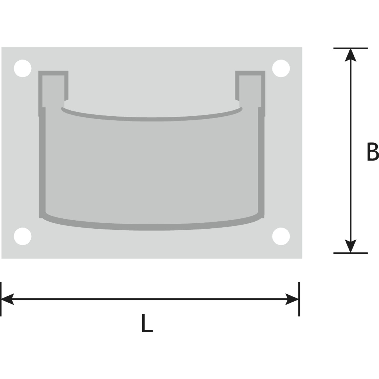 Greep 320 B 48x73mm tinkleur
