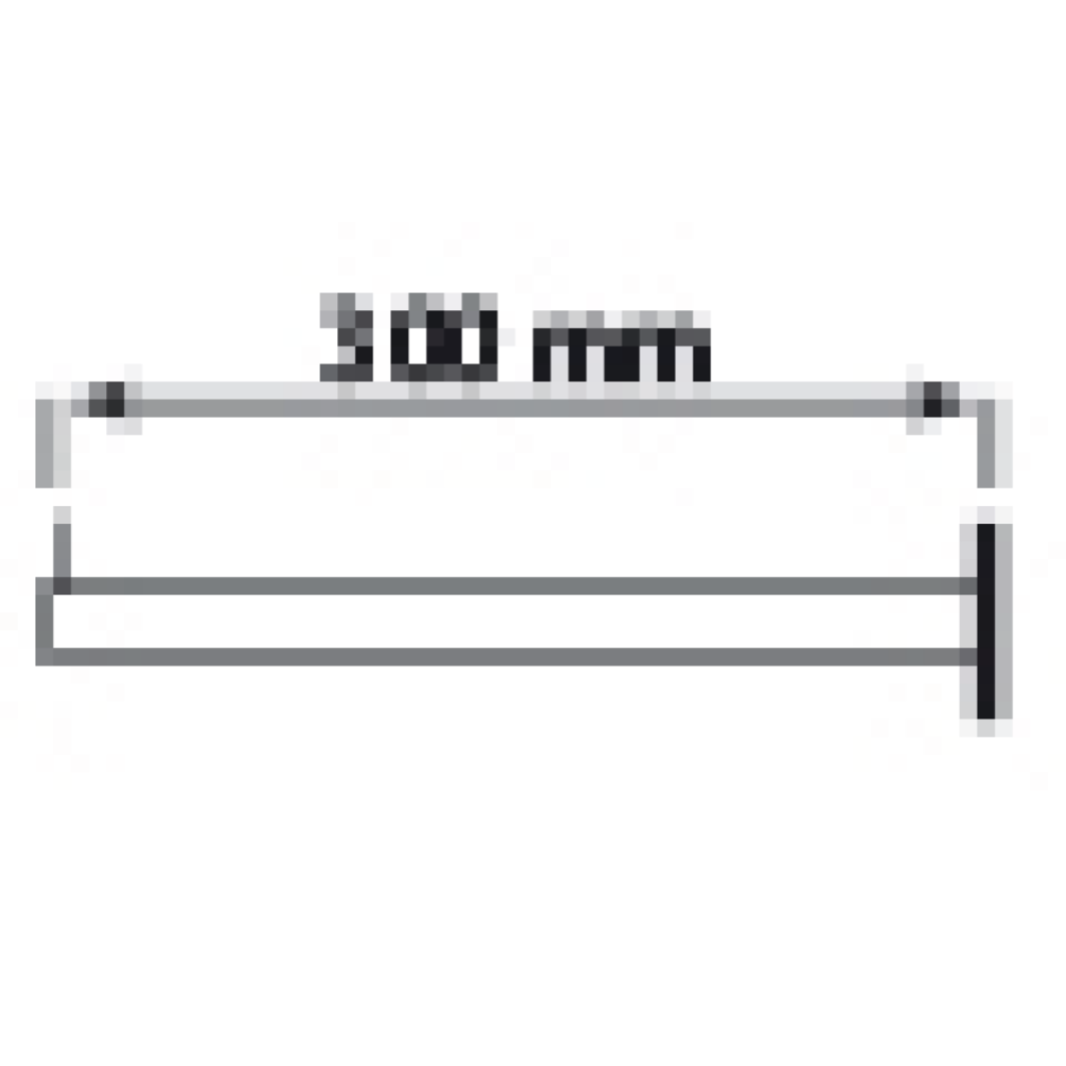Barre latérale fixe 30cm moka 