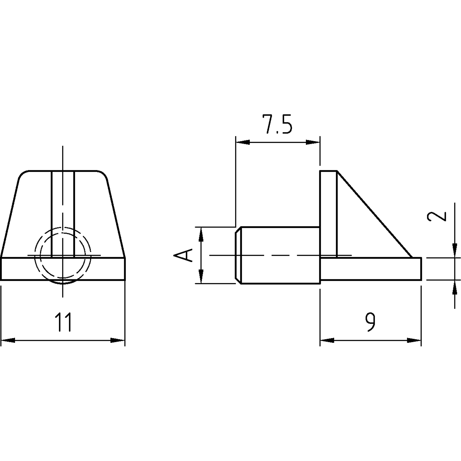 Schabdrager universal 5mm wit