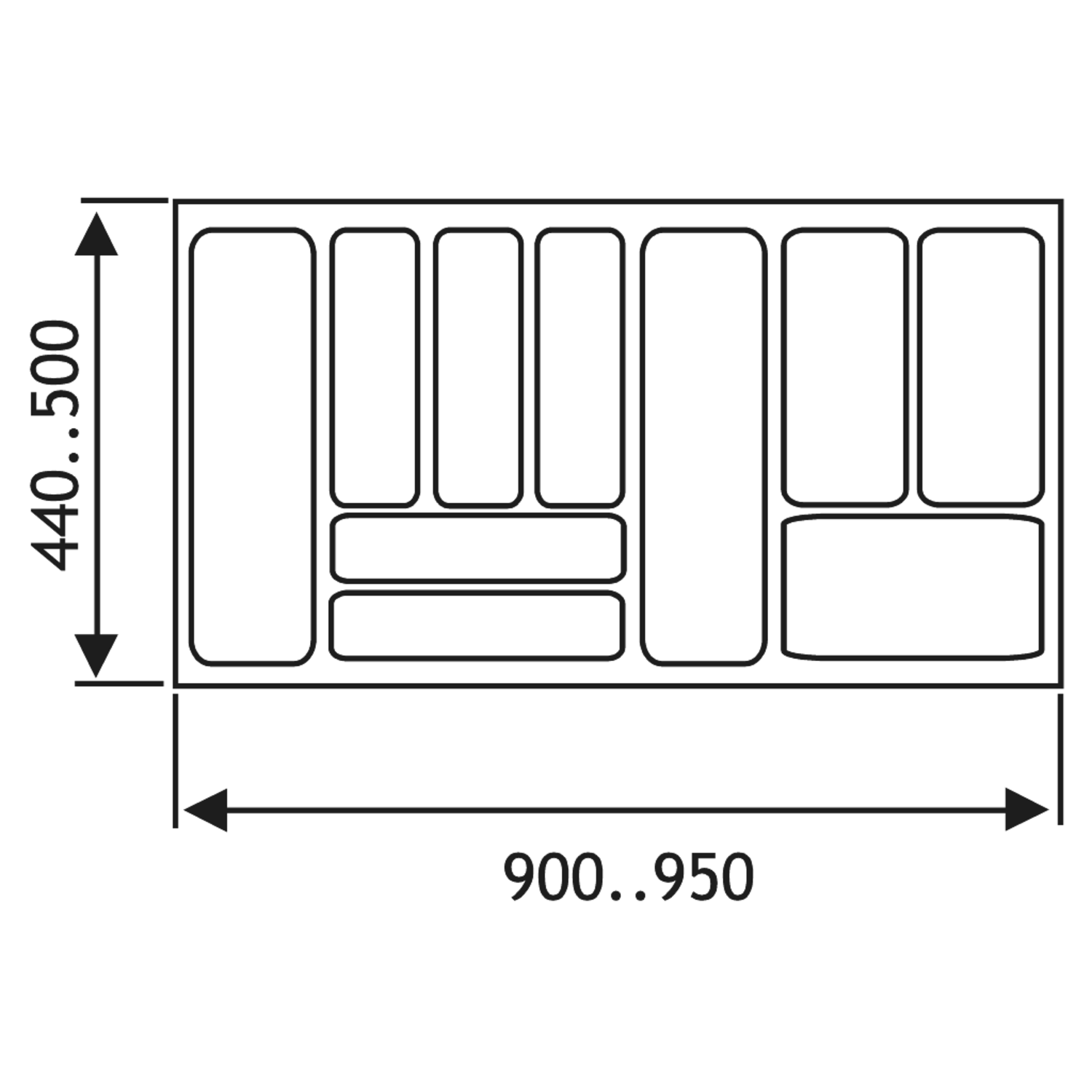 Insert pour tiroir b901-950 d441-500 blanc  
