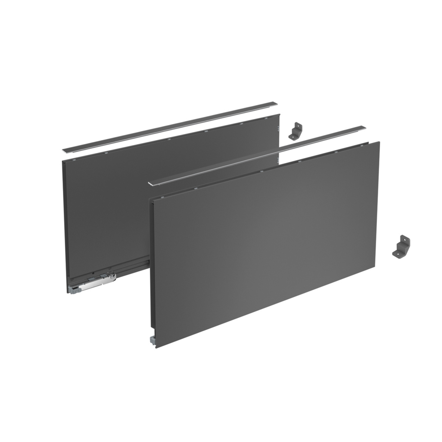 AvanTech YOU set côté tiroir h251 l450mm anthr g/d sans Fixation Frontal e
