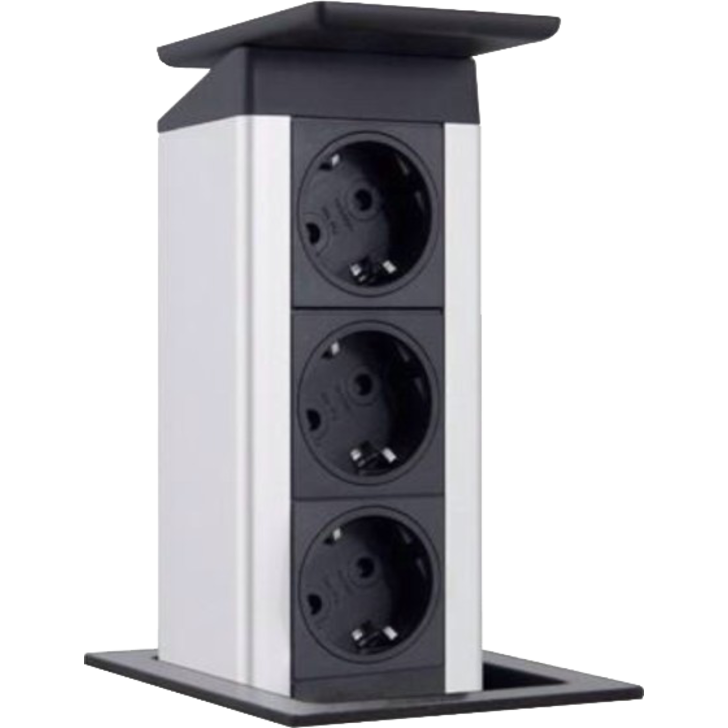 Evoline port push cuisine wit glas b-f3 stopcontac 3 stopcontacten
