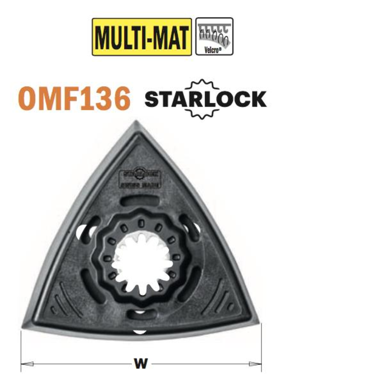 Pied de ponçage perforé 93mm starlock velcro 