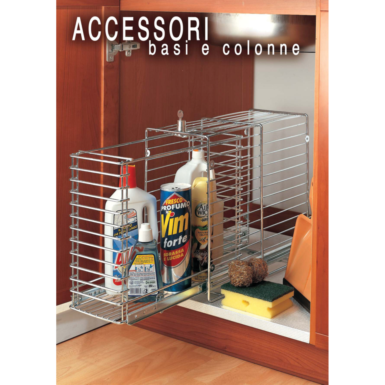 Panier veroullable 200x425x395 mm chrome  