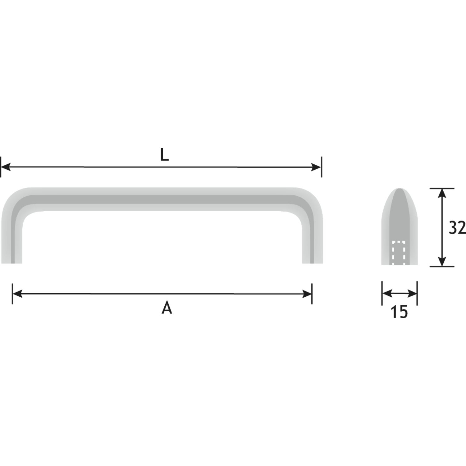 Greep redo ba128 l137 zamak geborsteld nikkel