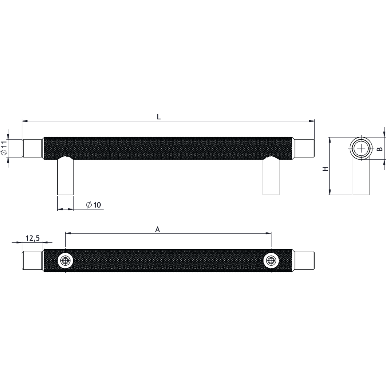 Greep MANOR BA128 L182 zamak goud