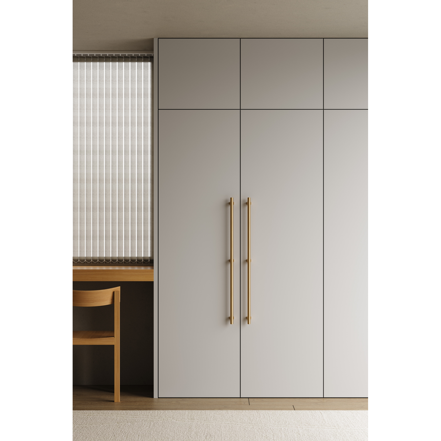 Greep HINOKI BIG BA416 L500 aluminium geborsteld brons