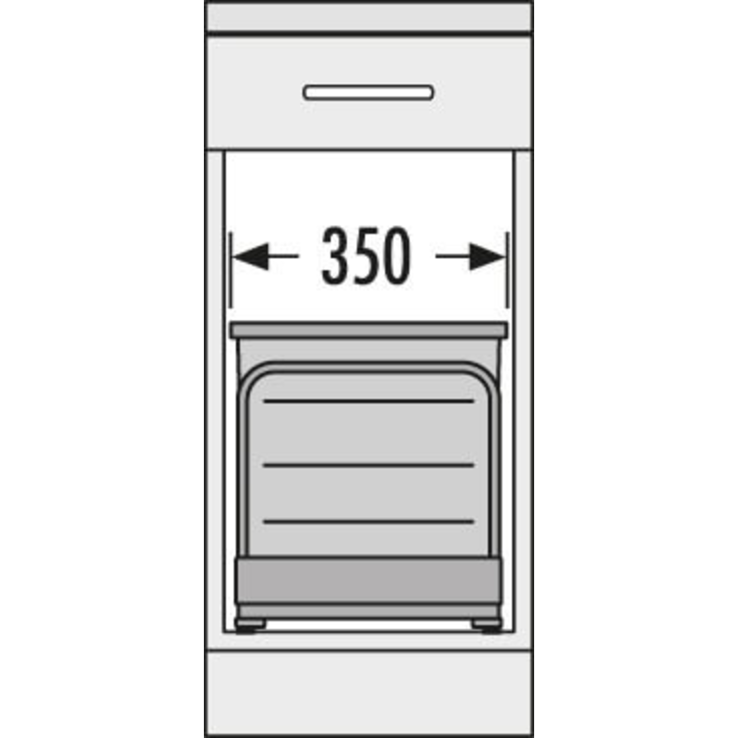 Hailo bottom mount 40-60cm2x24l - metalen drager - 2x24l - metalen drager - volledig uitsc