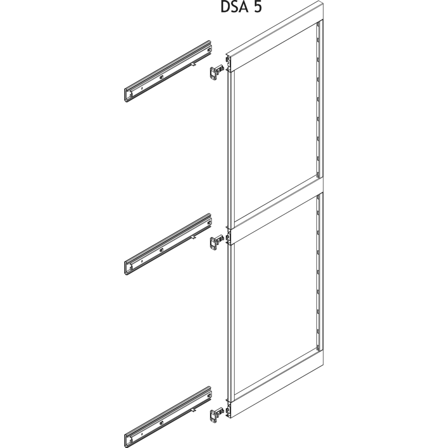 Kader Lava zijdelingse bevestiging dsa 1211mm 40kg SoftClose