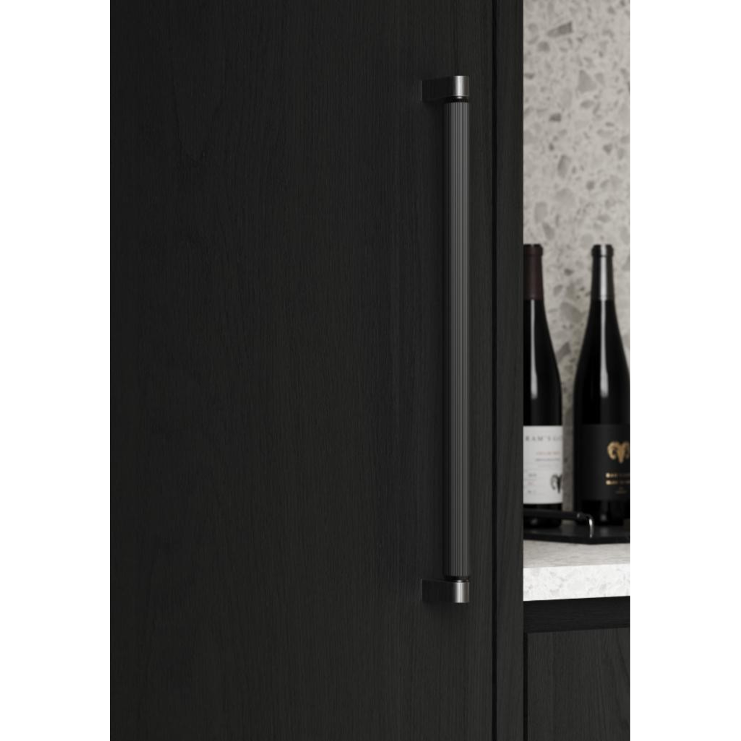 Poignée BROOKLYN BA160 L170 aluminium titane noir