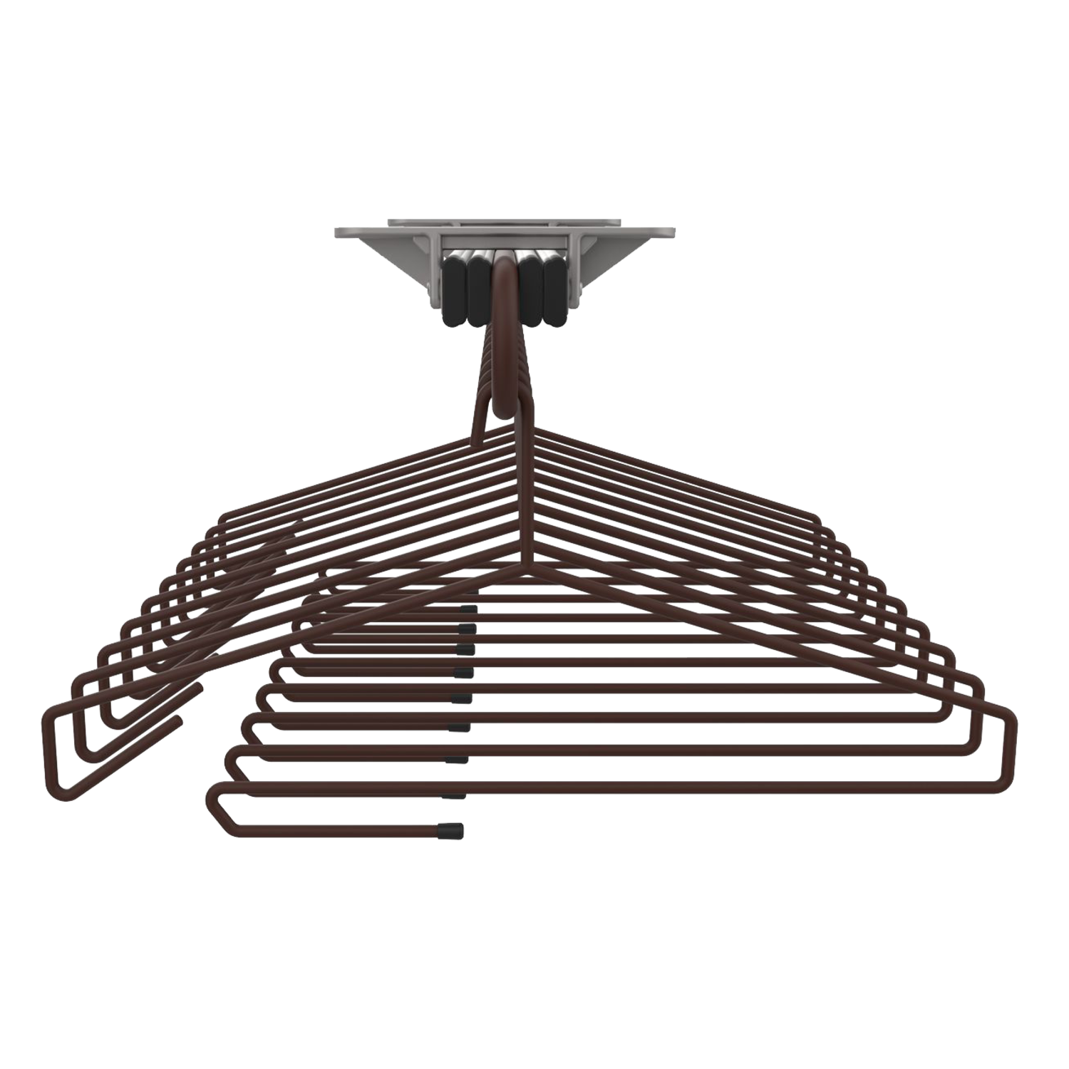 Supp.porte-manteau 35cm moka telescopique