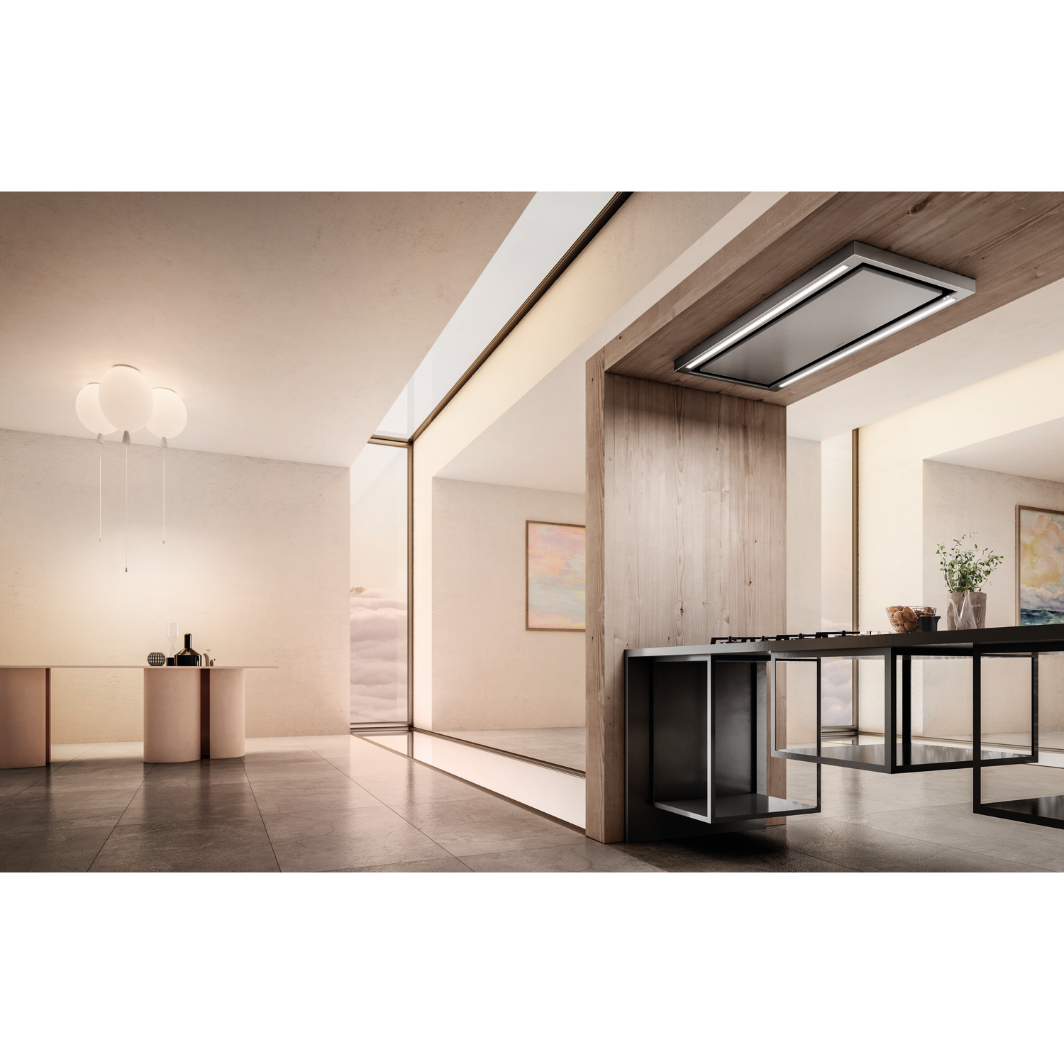 Cloud seven plafond afvoer rvs 90 cm