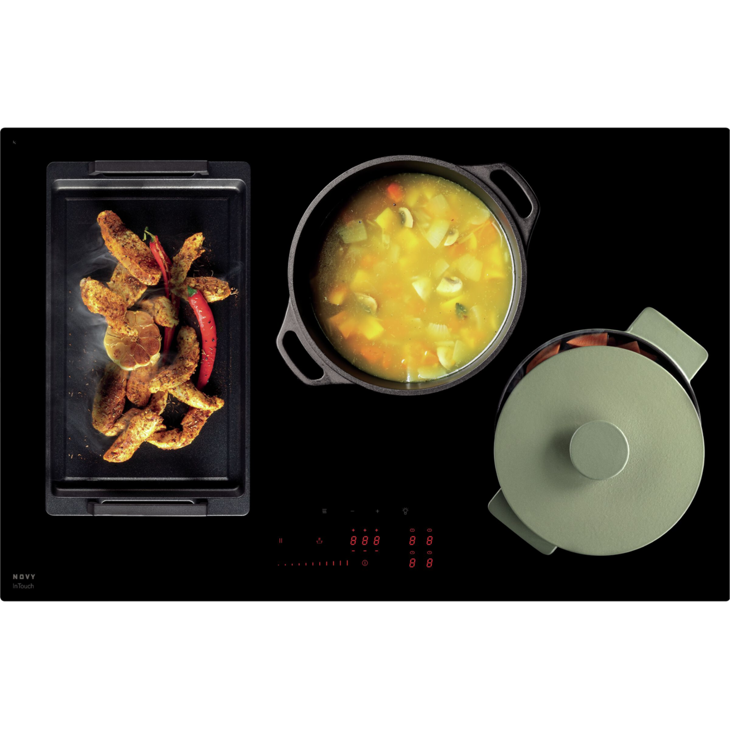 Novy induction Power 80 cm 4 zones intouch 
