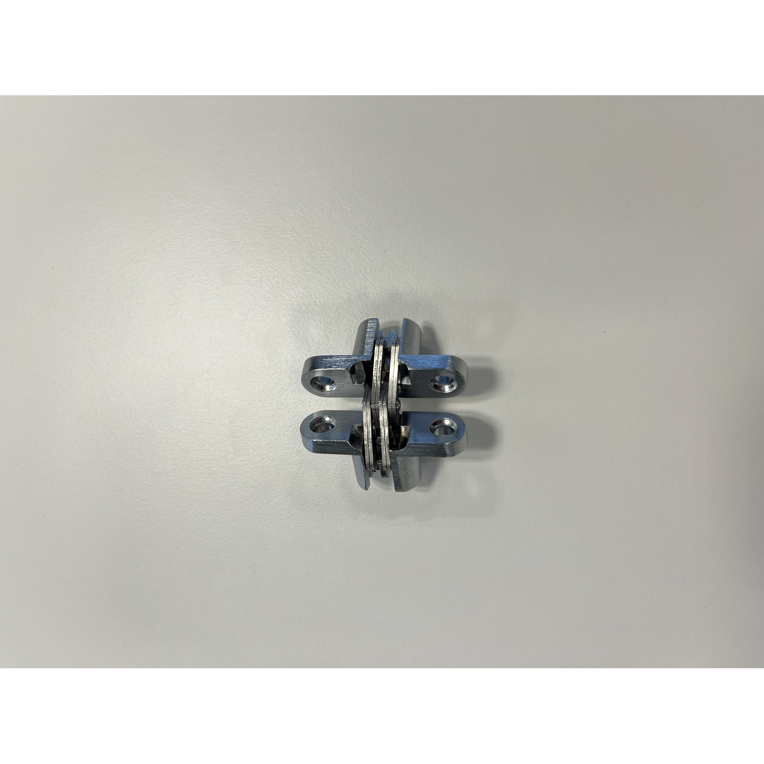 Onzichtbaar scharnier 43.7x12.4mm nikkel geborsteld