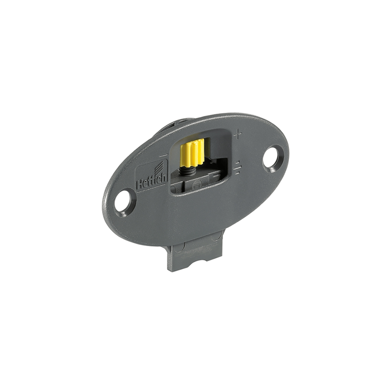 SlideLine 55 Plus Pièce de coulissage à visser pour armoires avec 1 porte en applique (feuillurée) et 1 porte rentrante, Plastique