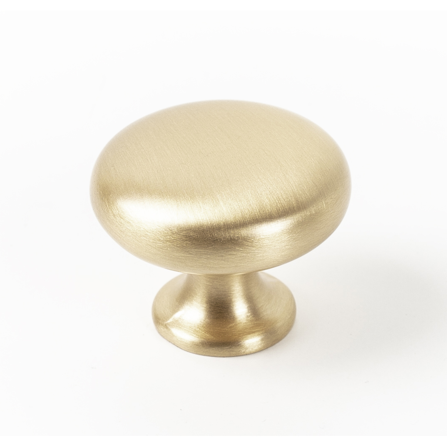 Knop DUKE Ø31.4 zamak geborsteld messing