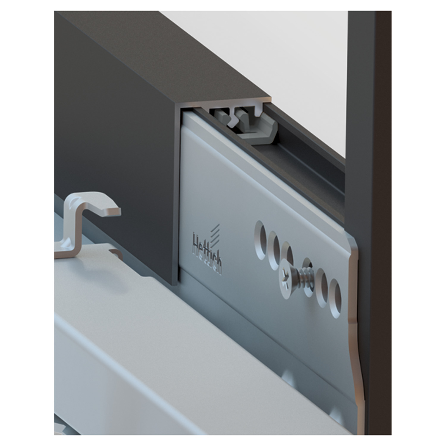 Cadro L-profiel AvanTech YOU / Actro YOU / Actro 5D, 3000 mm, mat zwart