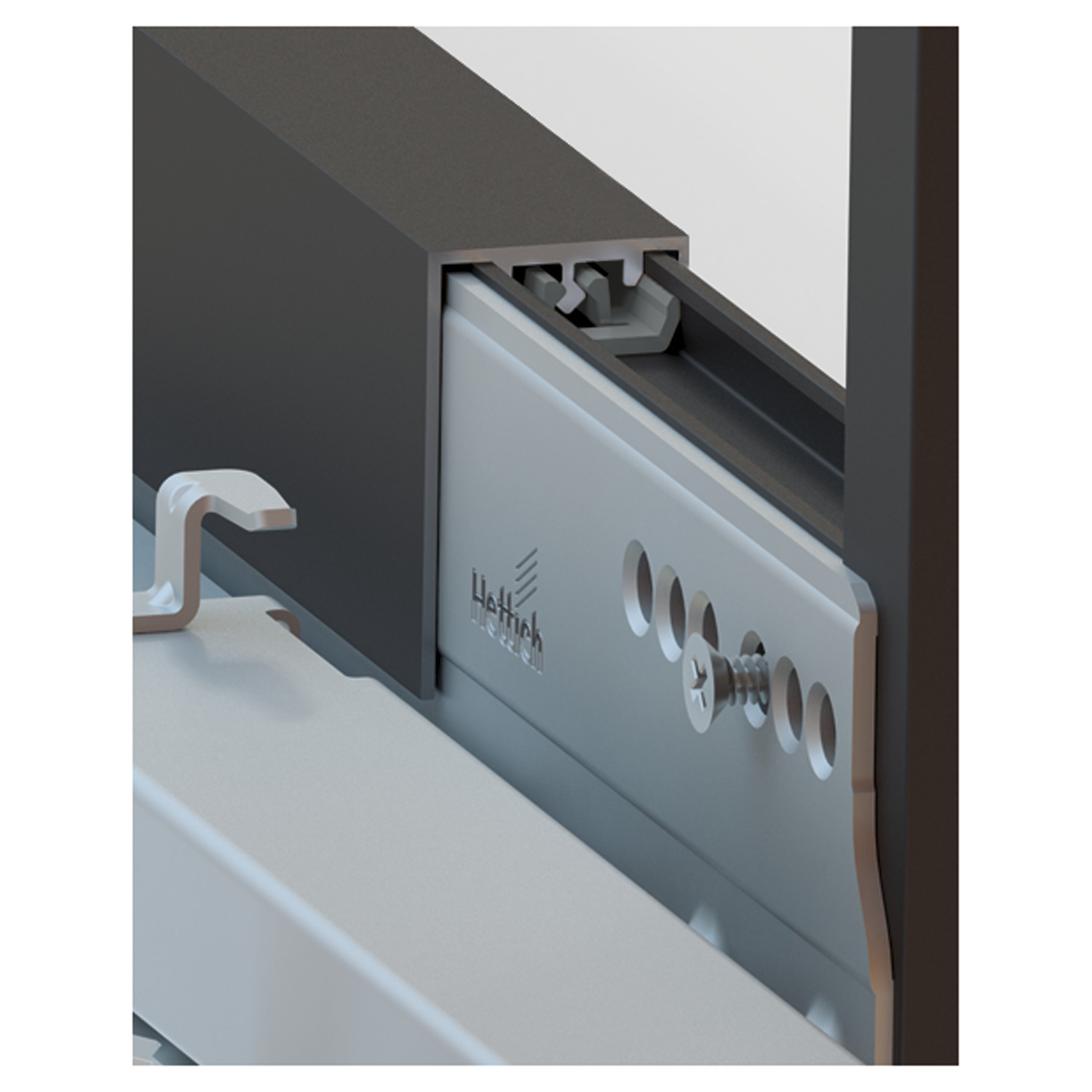 Cadro Profilé en U AvanTech YOU / Actro YOU / Actro 5D, 3000 mm, Aspect inox