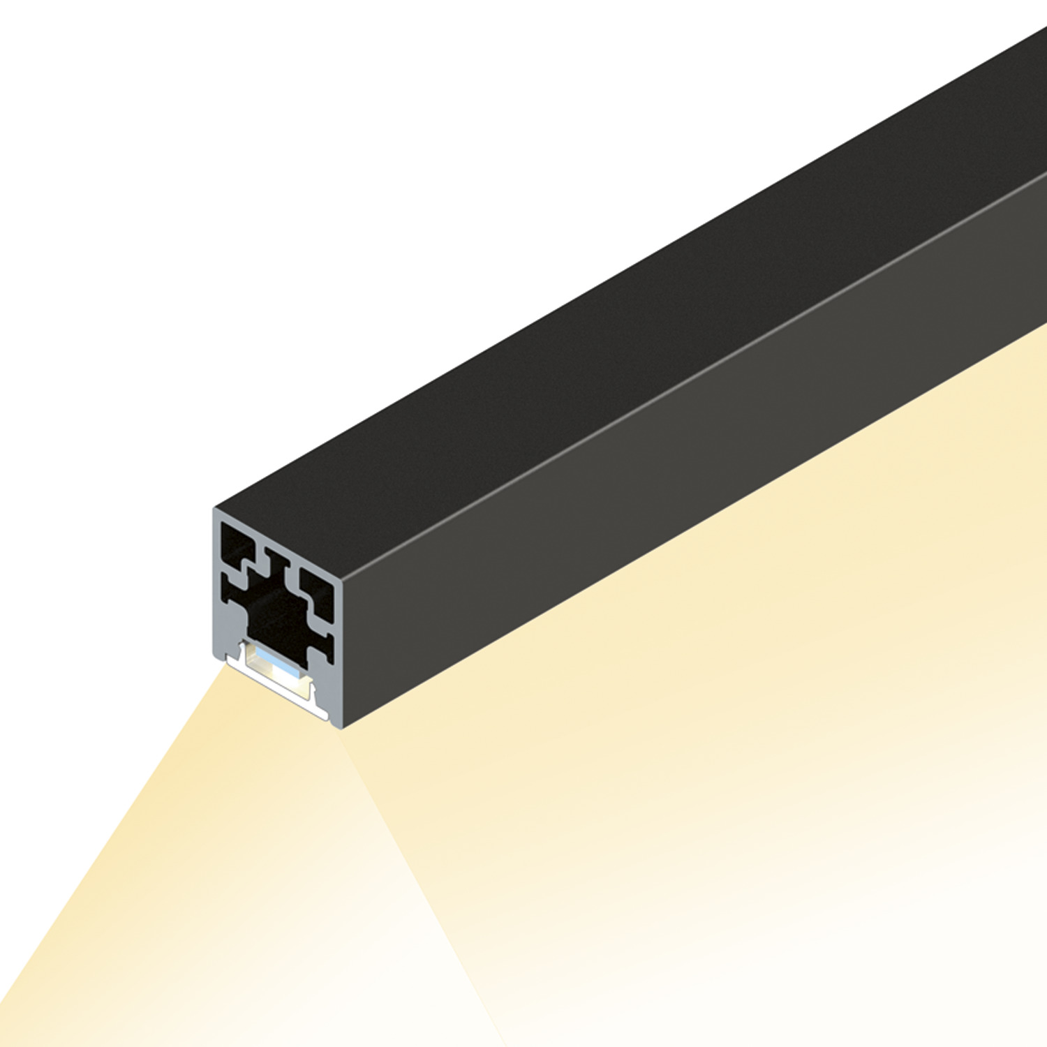 Cadro Lichtprofiel basis mat zwart