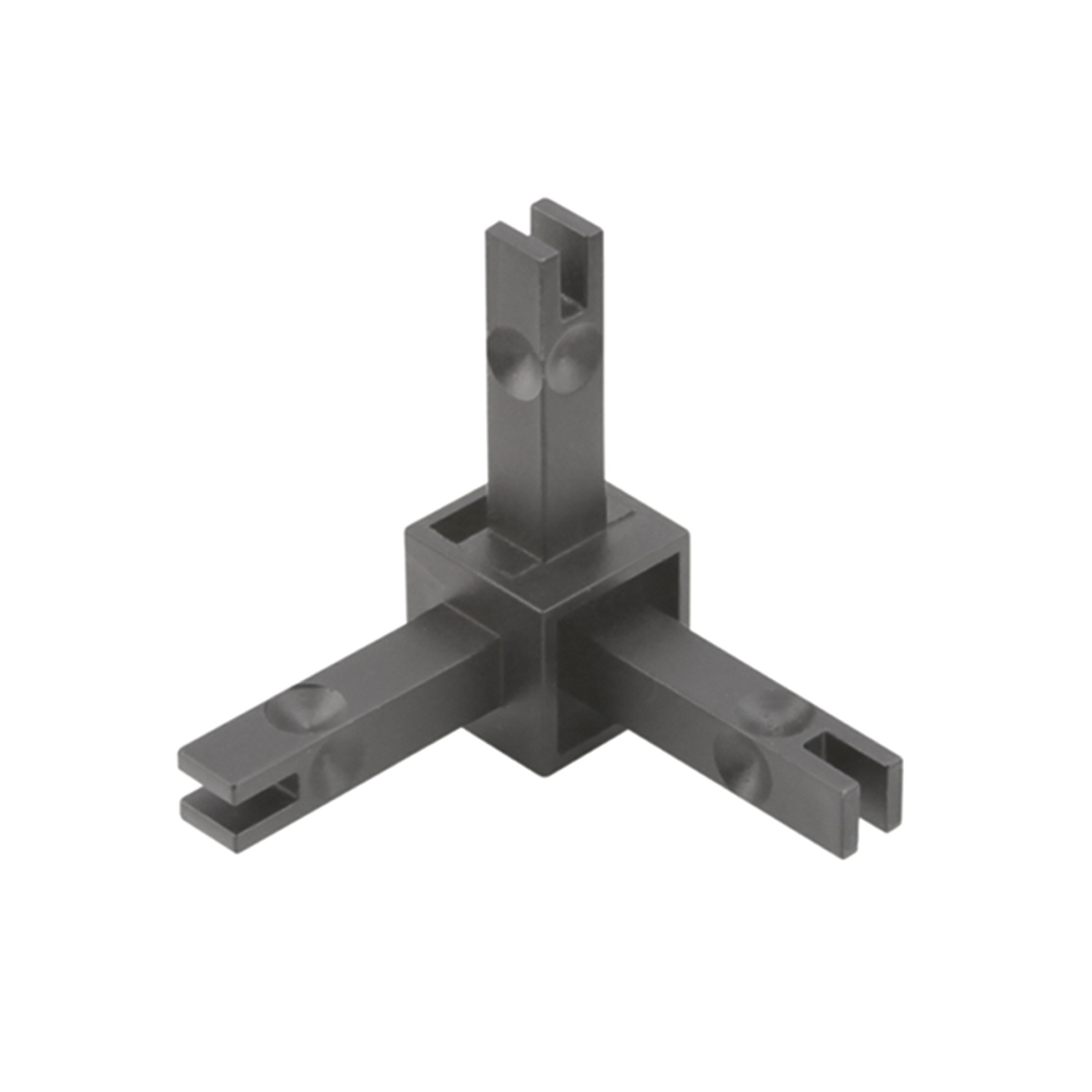 Cadro Nœud d’assemblage triple 3D noir mat