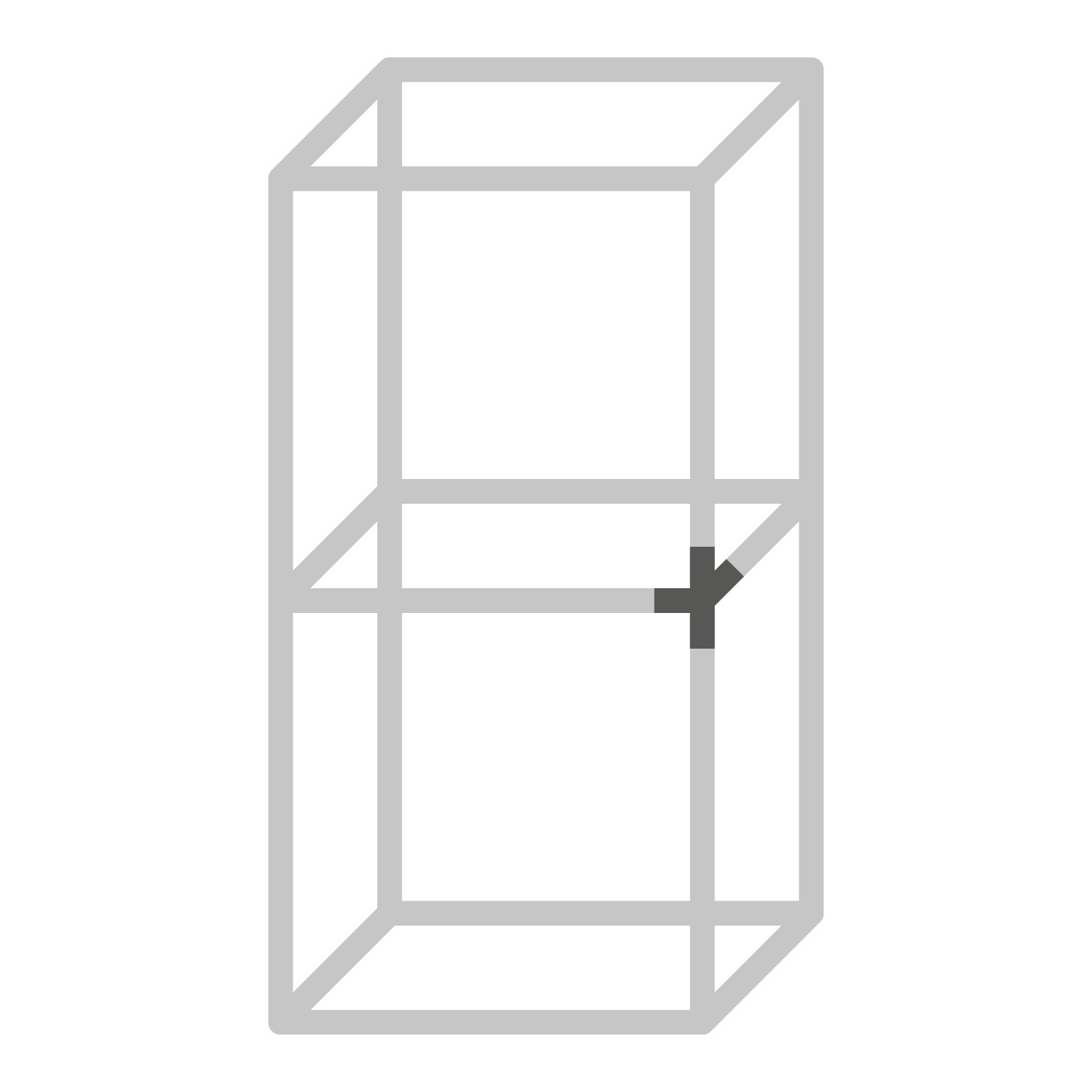 Cadro Nœud d’assemblage quadruple noir mat