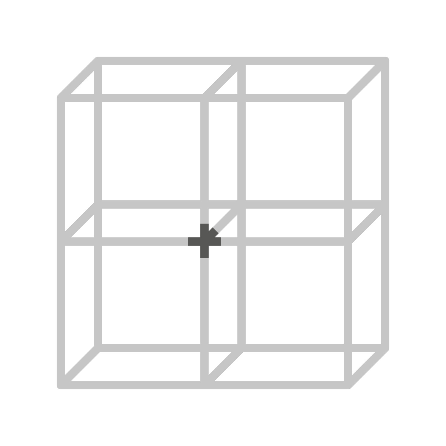 Cadro Nœud d’assemblage quintuple, liaison LED Aspect inox