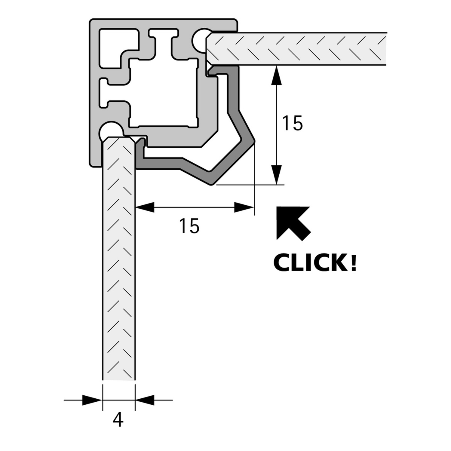 Cadro Clip-hoekprofiel 2-zijdig voor indirecte verlichting transparant