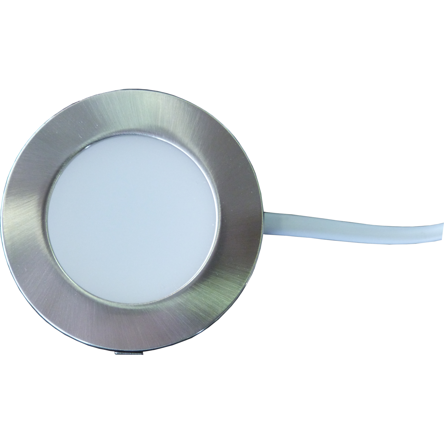 Solo spot Led d.58mm 2.4w 4000K 230V look inox + 1 mètre de câble sans fiche